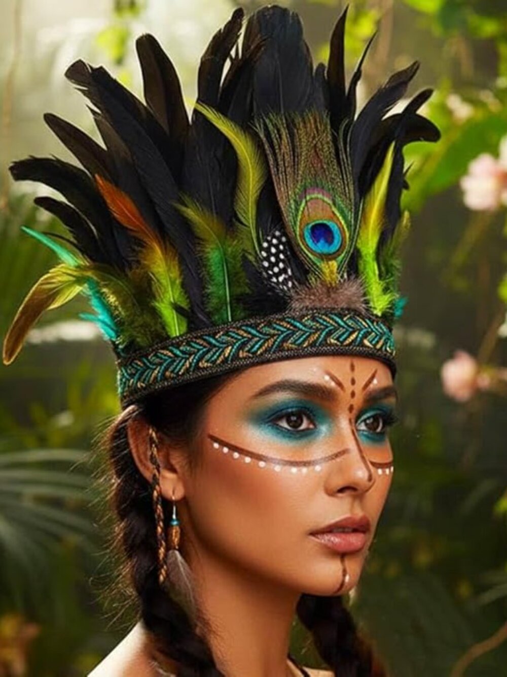 Peacock Feather Headband